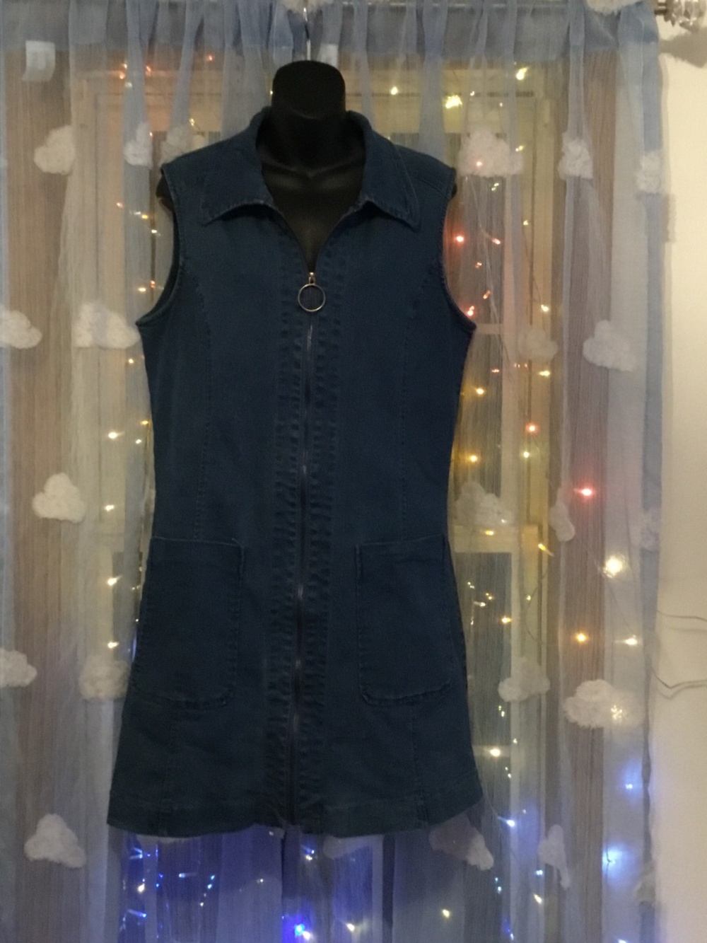 Denim Zip up Dress Size 12